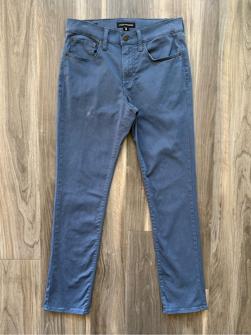 Lucky Brand 121 Heritage Slim Straight Leg Pants in Yale Blue Size 29W X 30L